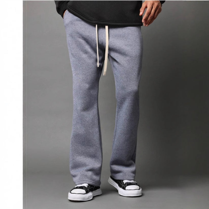 Men’s Sweatpants – Cotton Fleece – Flared Fit – Relaxed Cut – Drawstring Waist