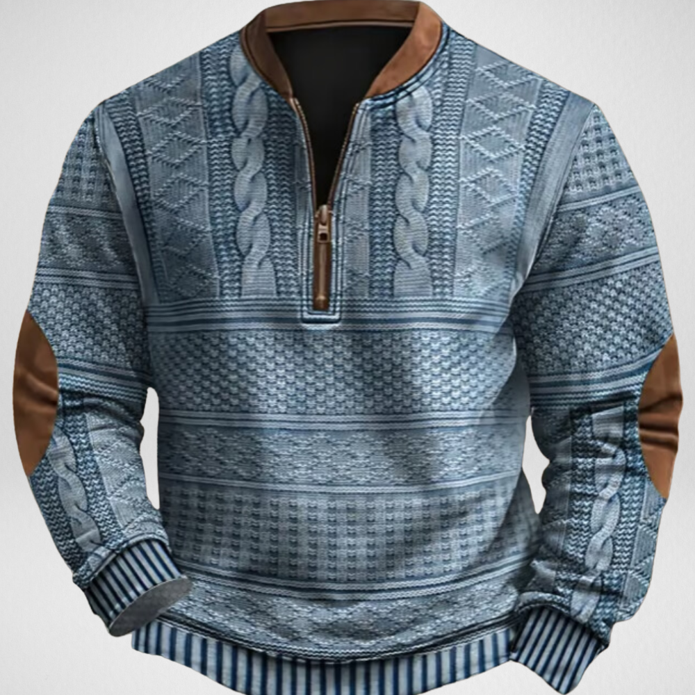 Men’s Half-Zip Knitted Sweater – Soft Comfort for Casual Everyday Wear