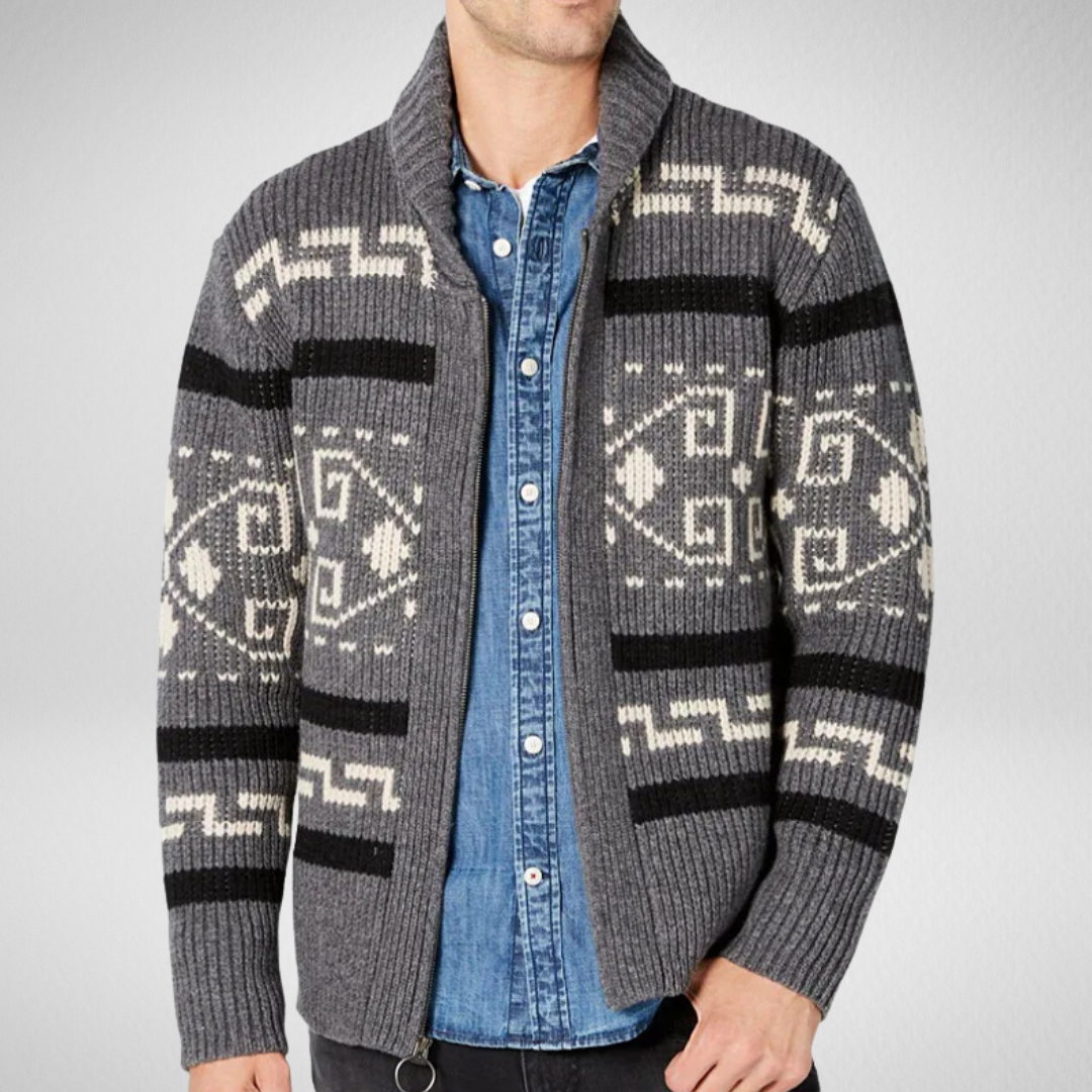 Men’s Knitted Zip Cardigan – Autumn & Winter
