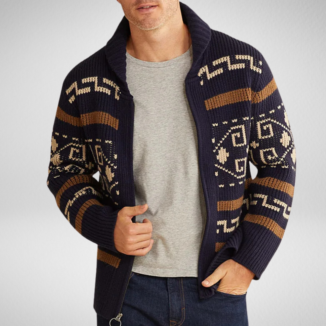 Men’s Knitted Zip Cardigan – Autumn & Winter