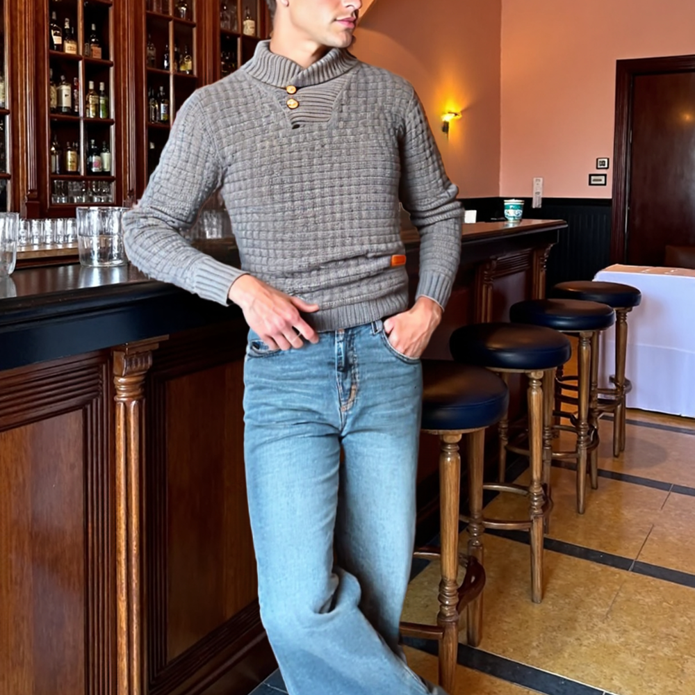 Finn | Stylish thermal knitted sweater for men - Solorfit