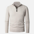 Men’s Half-Zip Sweater – Classic Knitted Pullover with Zipper Collar - Solorfit