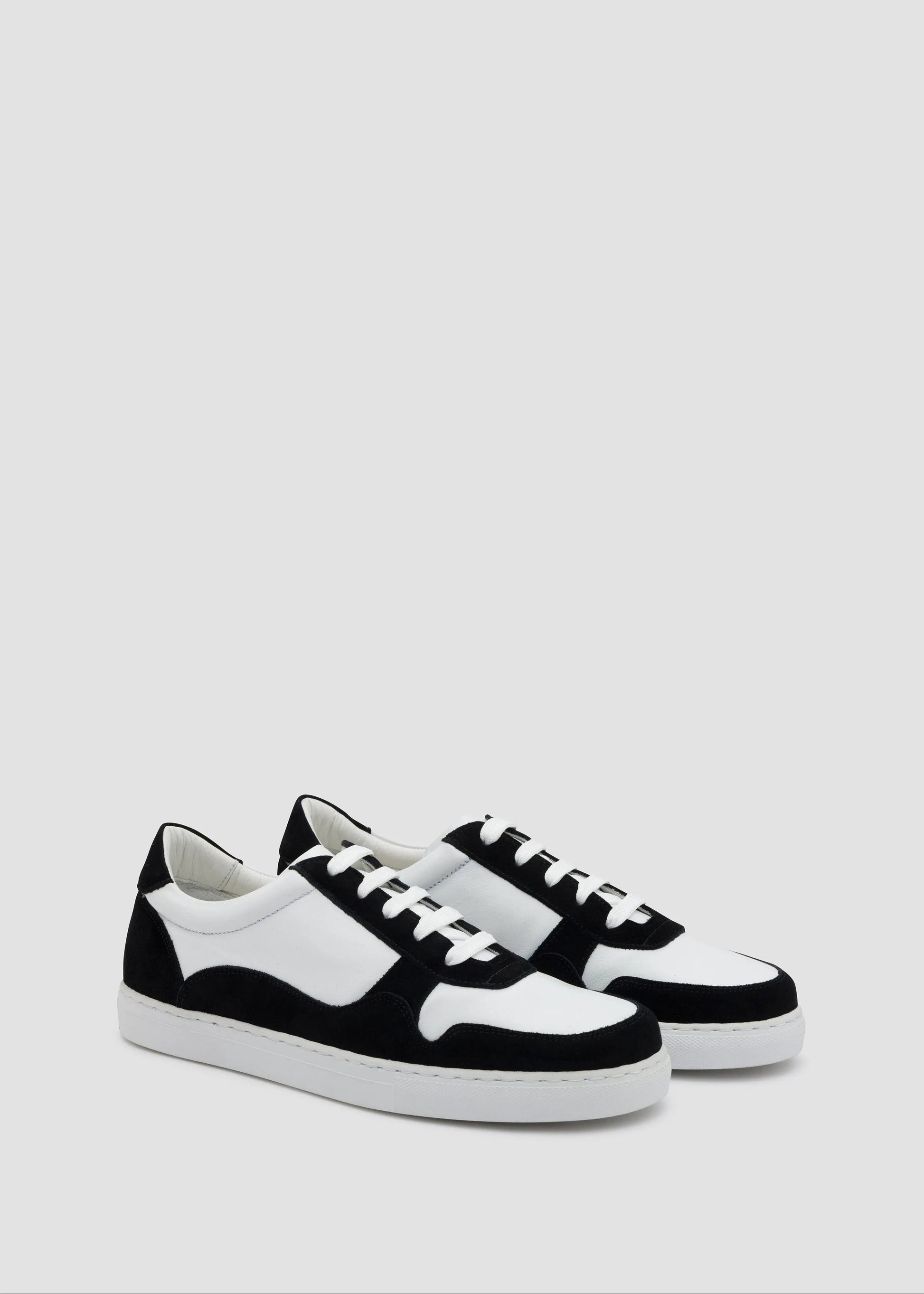 Noir City | Black and White Sneakers – Classic Casual Shoes