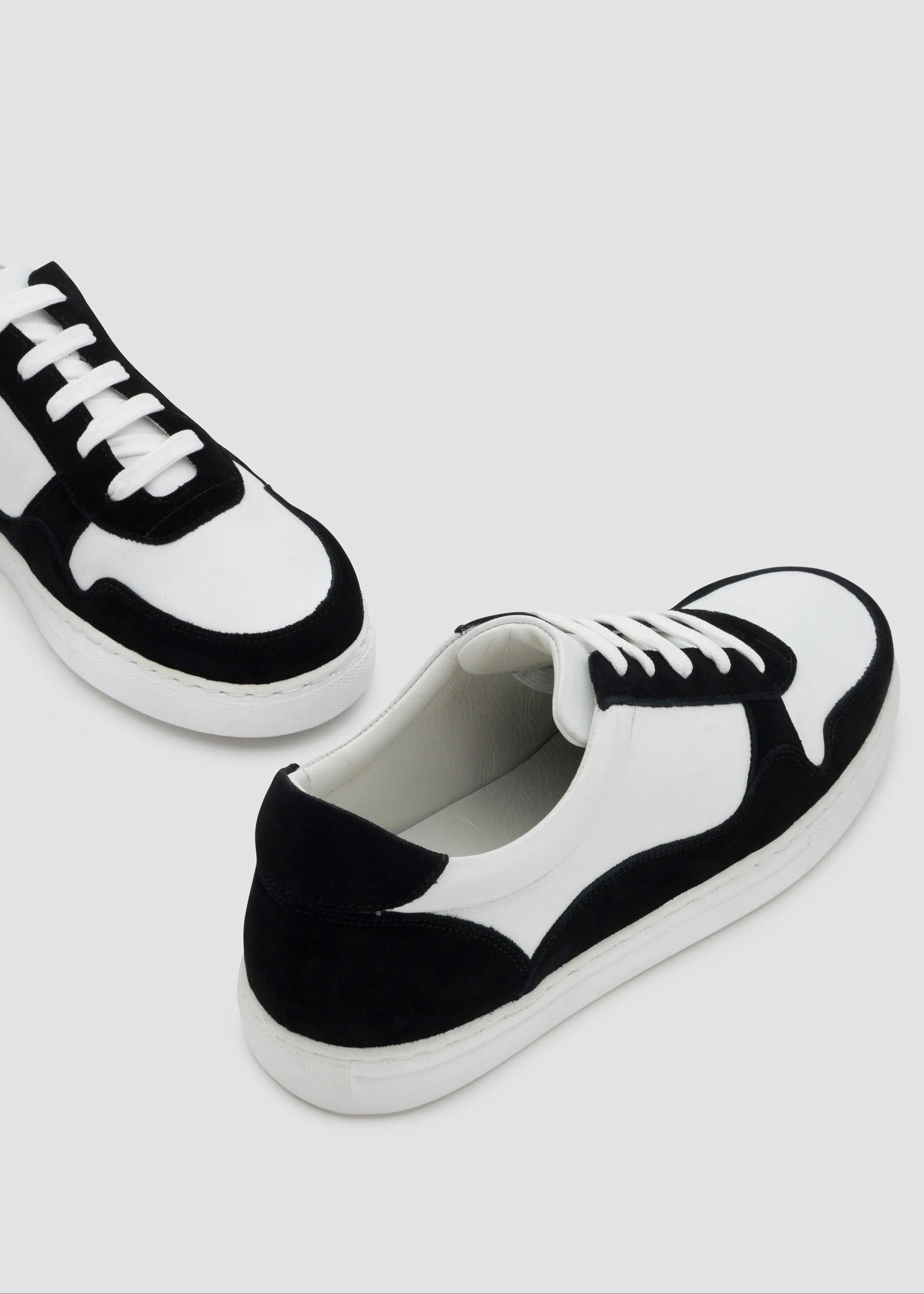 Noir City | Black and White Sneakers – Classic Casual Shoes