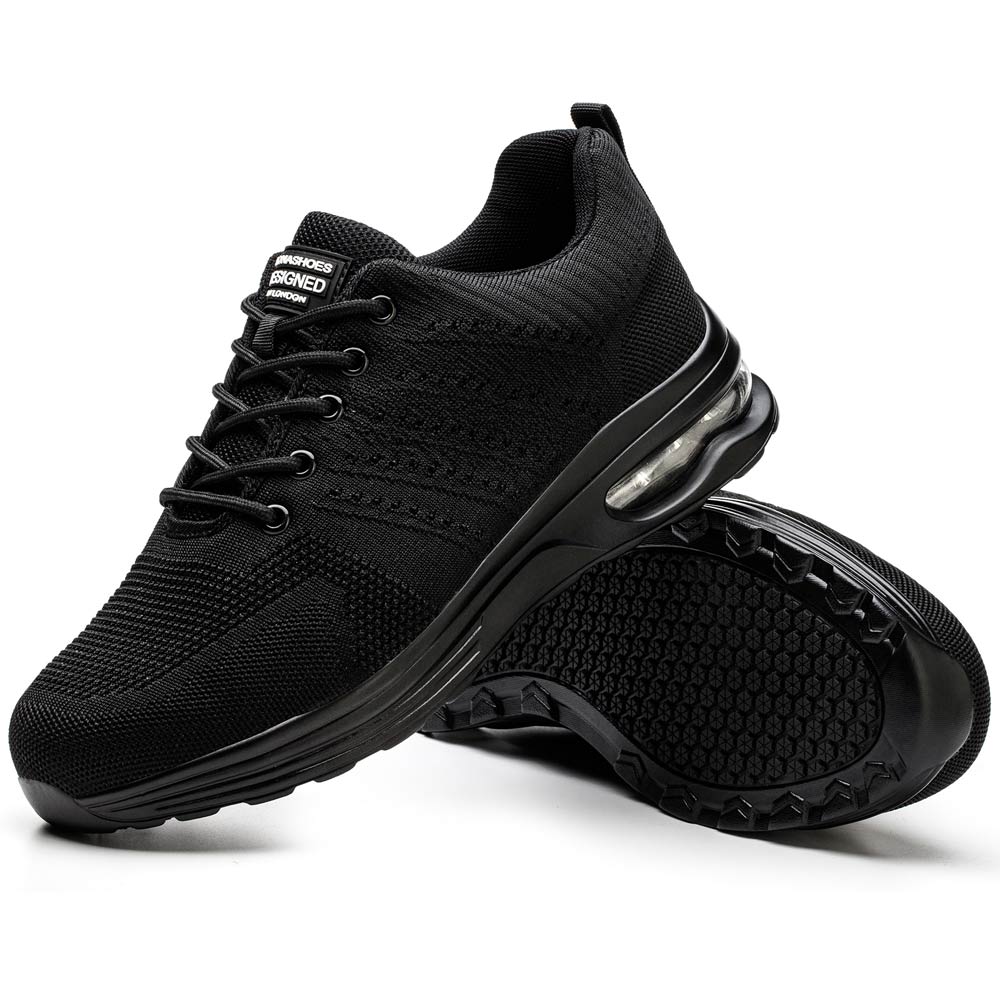 Delta Black | Men’s Lightweight Steel Toe Safety Work Shoes – Breathable, Anti-Puncture, Comfortable