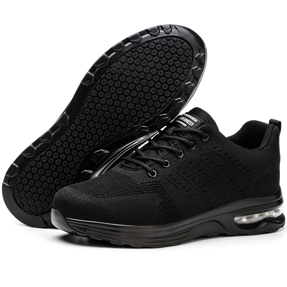 Delta Black | Men’s Lightweight Steel Toe Safety Work Shoes – Breathable, Anti-Puncture, Comfortable
