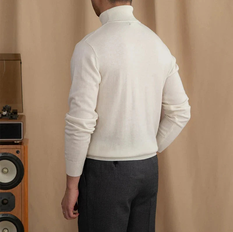 Men’s Turtleneck Sweater – Classic Long-Sleeve Knit Pullover