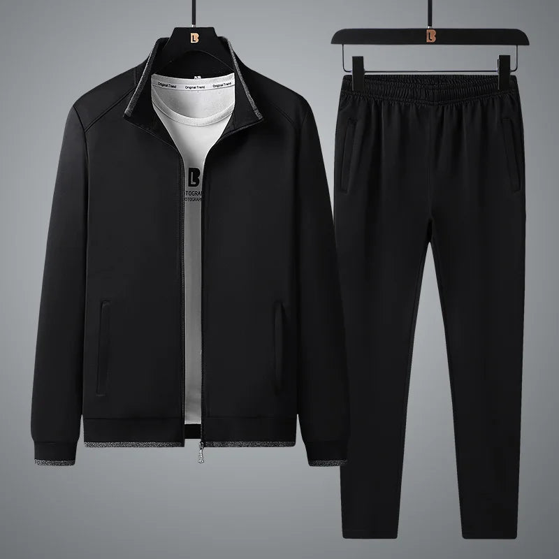 Men's spring autumn casual sports 2-piece tracksuit