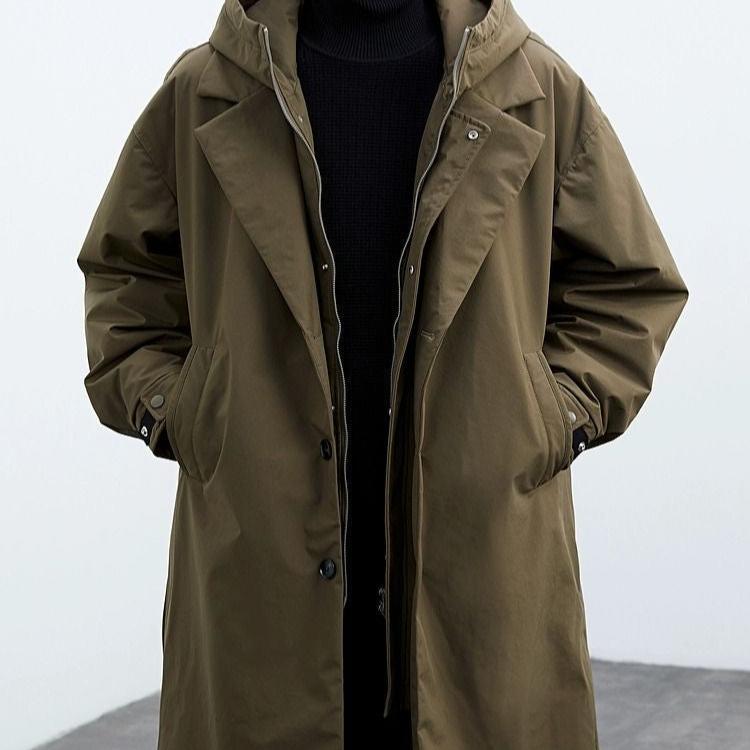 Kensington | Men’s Classic Overcoat – Long Wool Blend Coat for Formal and Casual Wear