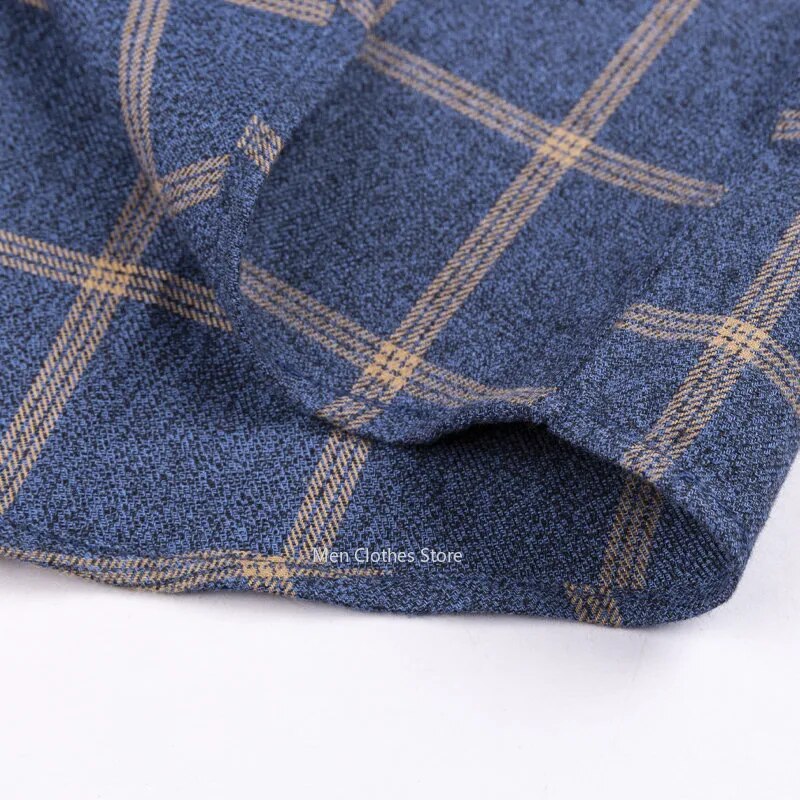 Vinthentic Everett Cotton Plaid Shirt Blouse – Classic Men’s Casual Wear