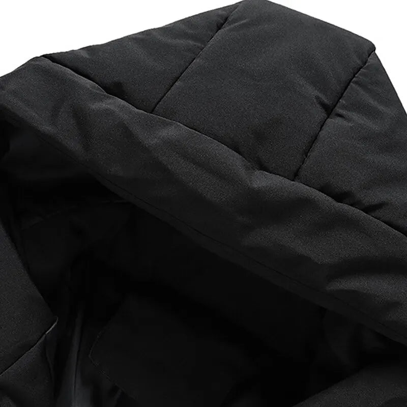 Men’s Hooded Puffer Jacket – Warm Winter Quilted Coat with Insulated Padding