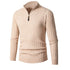 Men’s Half-Zip Sweater – Classic Knitted Pullover with Zipper Collar - Solorfit