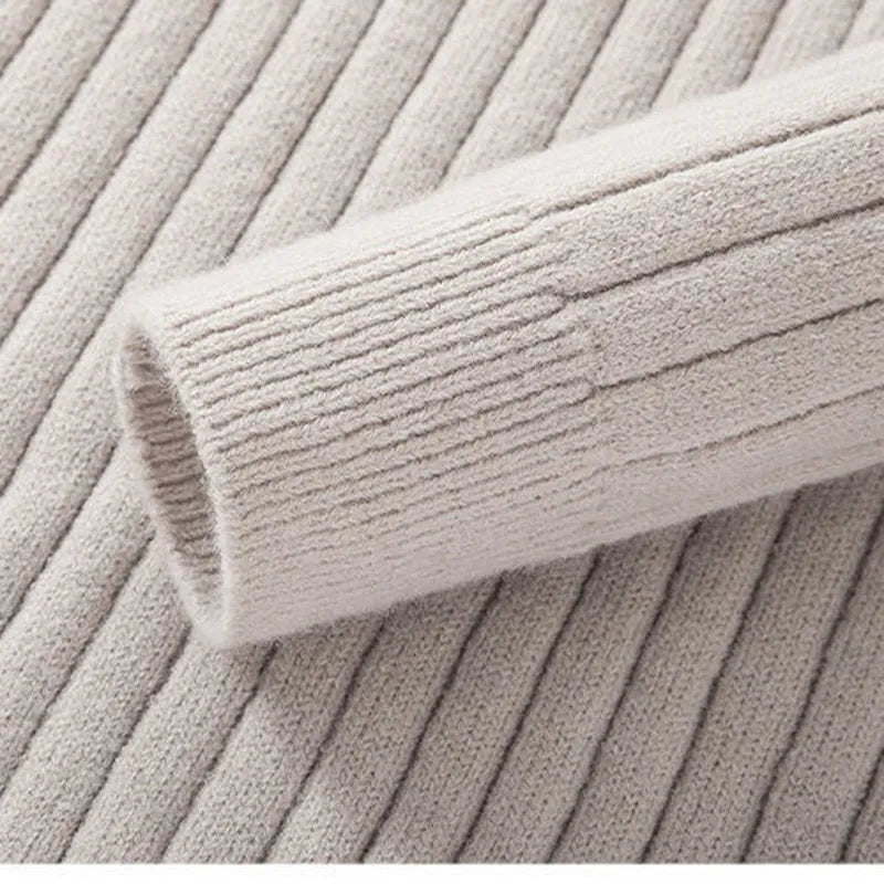 Men’s Half-Zip Sweater – Classic Knitted Pullover with Zipper Collar - Solorfit