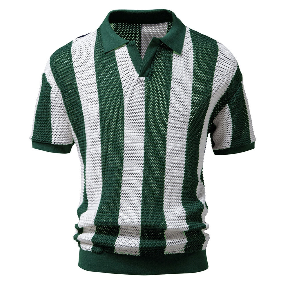 Solorfit Lazio Men's Striped Polo Shirt