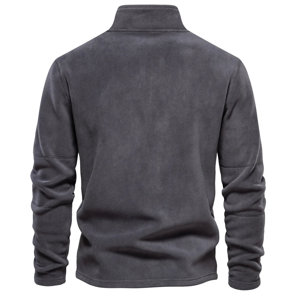 Retro Half-zip Stand Collar Sweatshirt Sweater