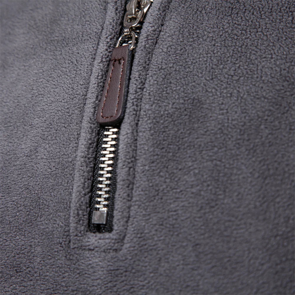 Retro Half-zip Stand Collar Sweatshirt Sweater