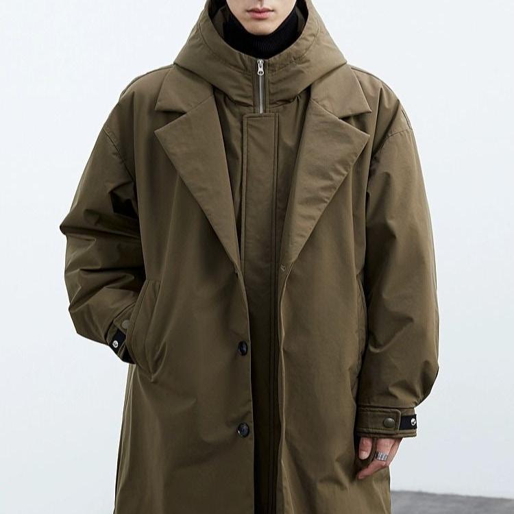 Kensington | Men’s Classic Overcoat – Long Wool Blend Coat for Formal and Casual Wear