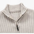 Men’s Half-Zip Sweater – Classic Knitted Pullover with Zipper Collar - Solorfit
