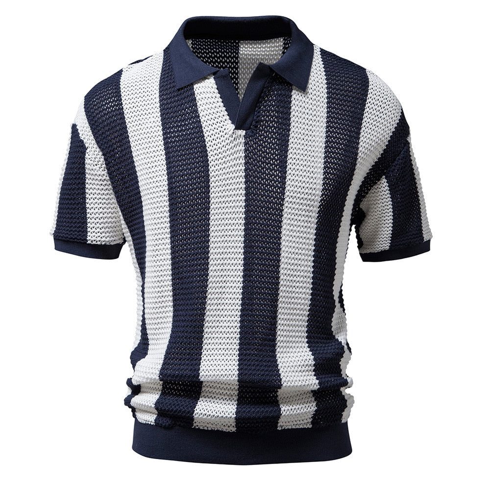 Solorfit Lazio Men's Striped Polo Shirt