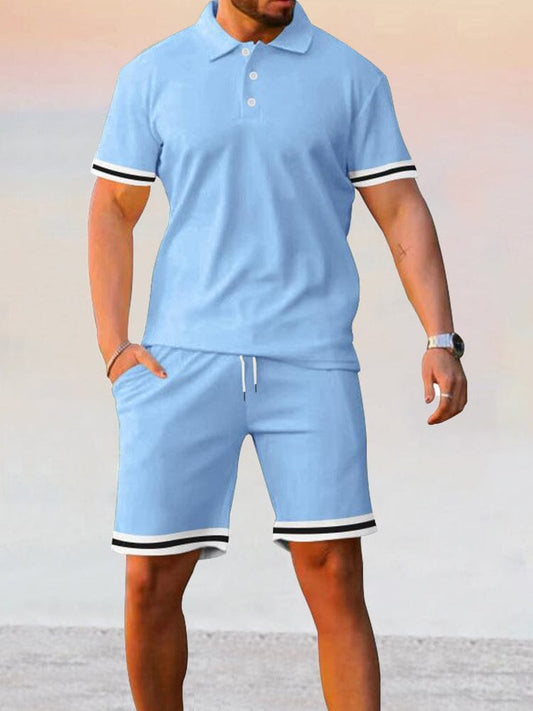 Athleisure Stretch Polo Shirt Sets