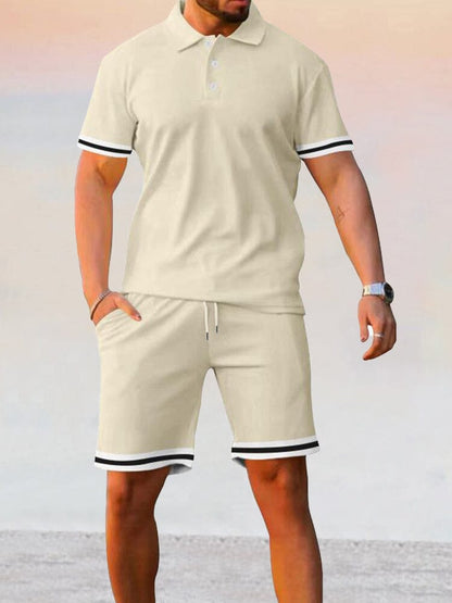 Athleisure Stretch Polo Shirt Sets