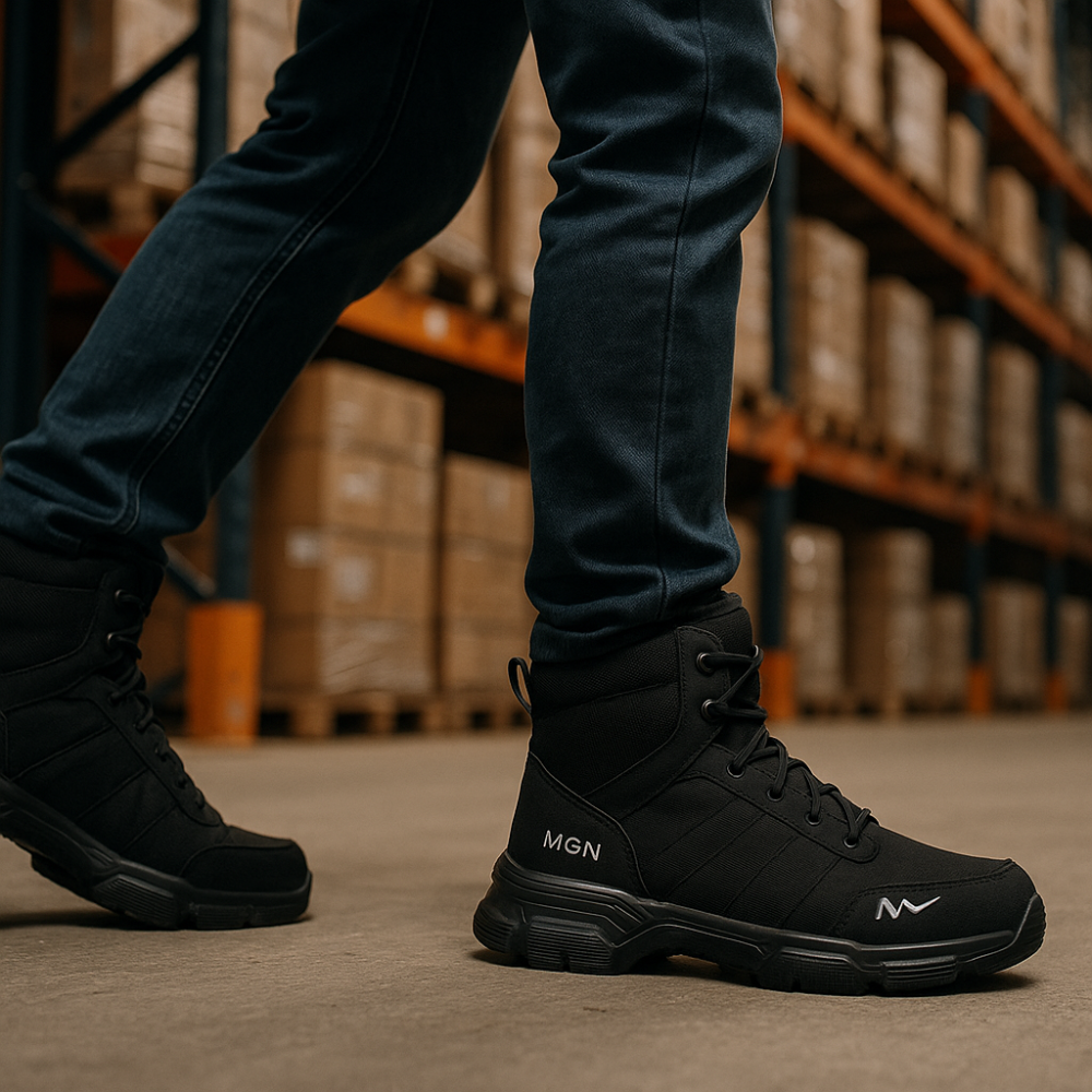Men’s Safety Boots – Steel Toe Waterproof Work Boots with Slip-Resistant Sole
