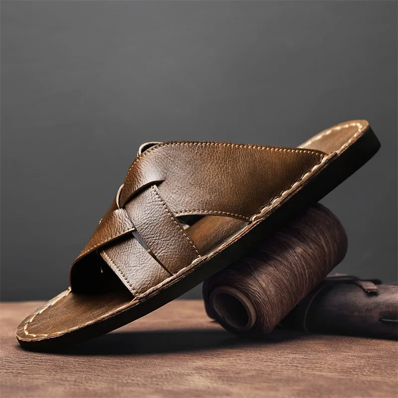 Verano Men Summer Leather Sandals - Solorfit