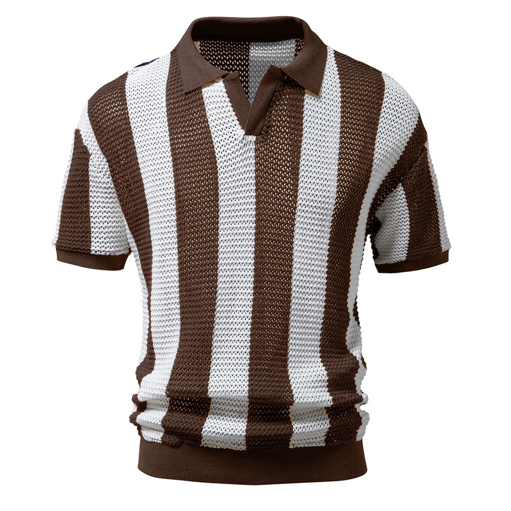 Solorfit Lazio Men's Striped Polo Shirt