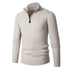 Men’s Half-Zip Sweater – Classic Knitted Pullover with Zipper Collar - Solorfit