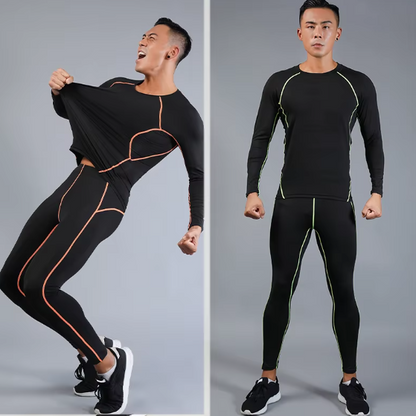 Mens Compression Set Running Tights