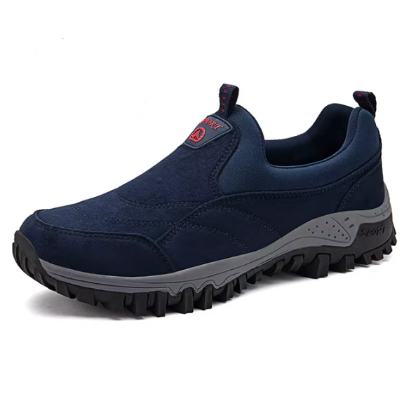 Faux Suede Non- Slip Rubber Male Walking Shoes