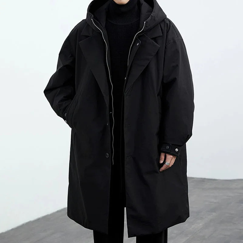 Kensington | Men’s Classic Overcoat – Long Wool Blend Coat for Formal and Casual Wear