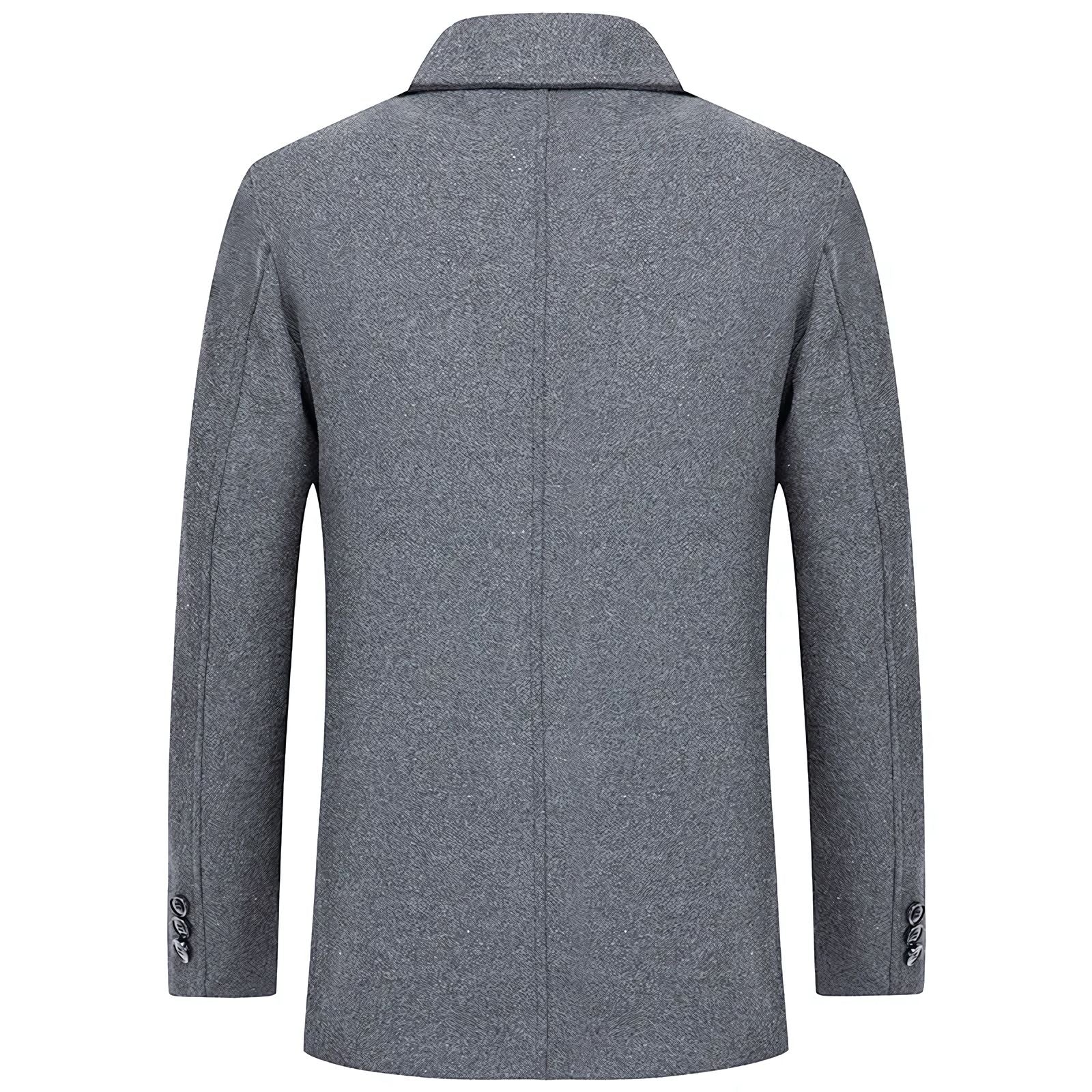 Lorennzi | Men’s Short Wool Overcoat – Classic Warm Formal Winter Coat