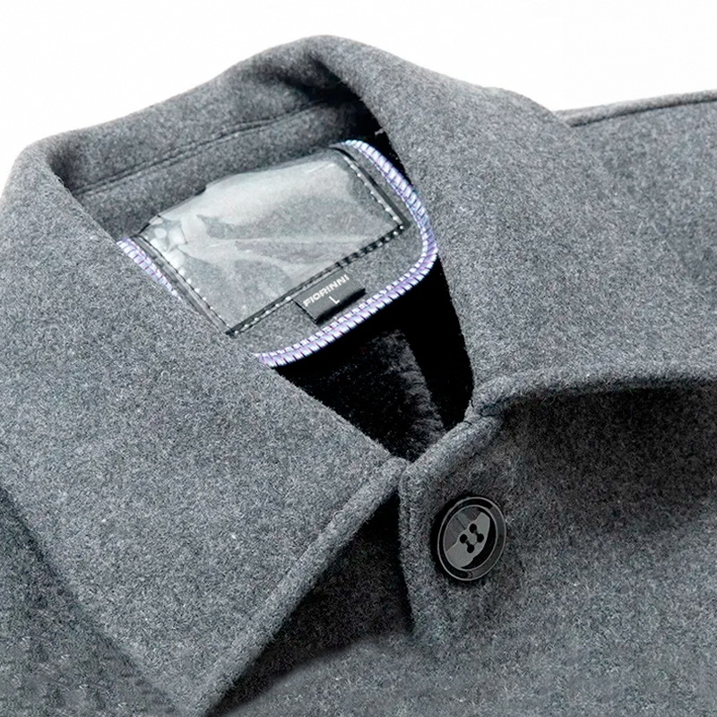 Lorennzi | Men’s Short Wool Overcoat – Classic Warm Formal Winter Coat