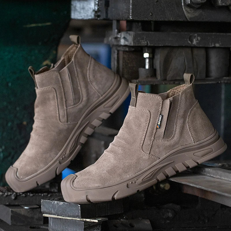 Men’s Steel Toe Work Boots – Durable Safety Boots with Slip-Resistant Sole