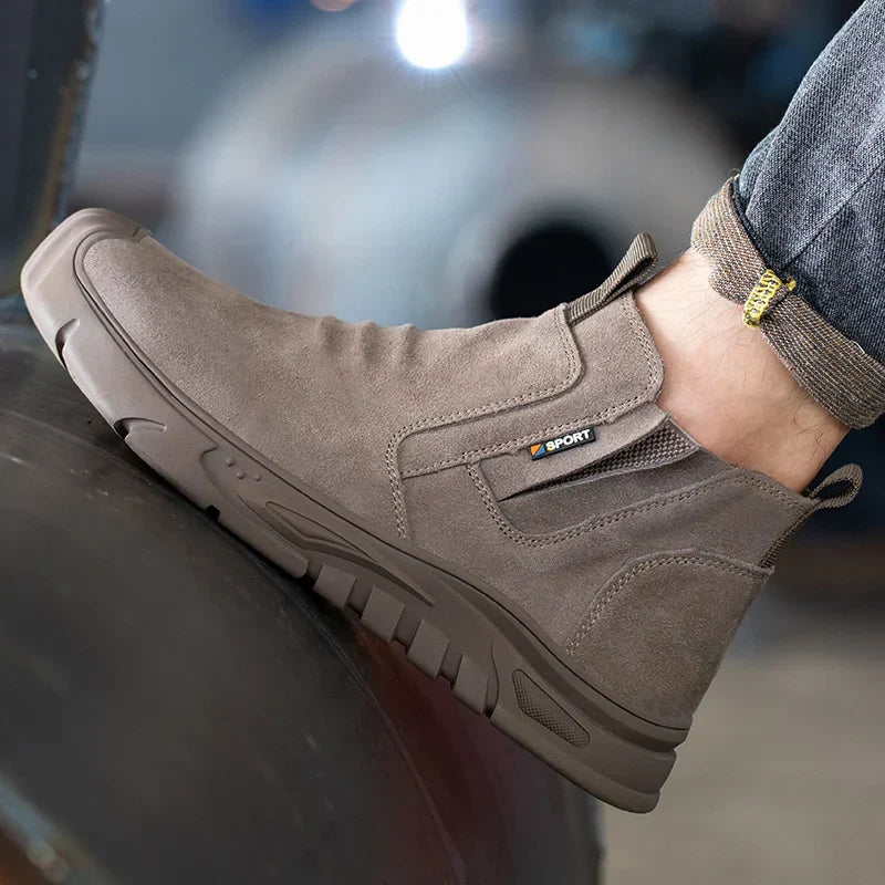 Men’s Steel Toe Work Boots – Durable Safety Boots with Slip-Resistant Sole