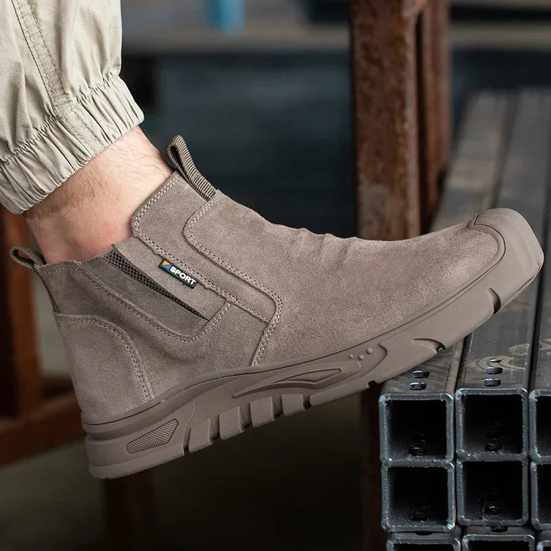 Men’s Steel Toe Work Boots – Durable Safety Boots with Slip-Resistant Sole
