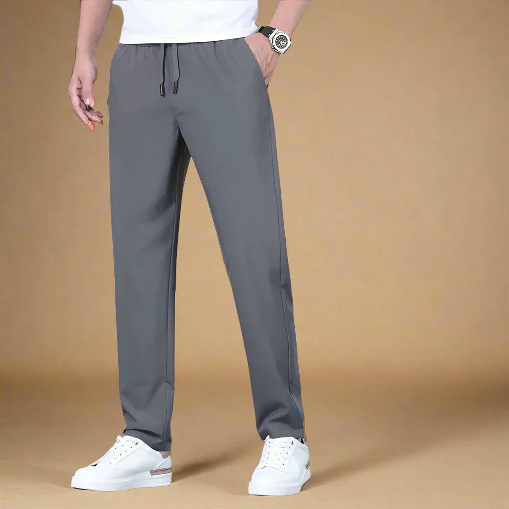 Novant Tech Pants for Men | Trendy Stretch Pants with Drawstring | Slim Fit