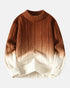 Cascade Ombré Crewneck – Men’s Gradient Knit Sweater - Solorfit