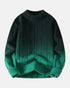Cascade Ombré Crewneck – Men’s Gradient Knit Sweater - Solorfit
