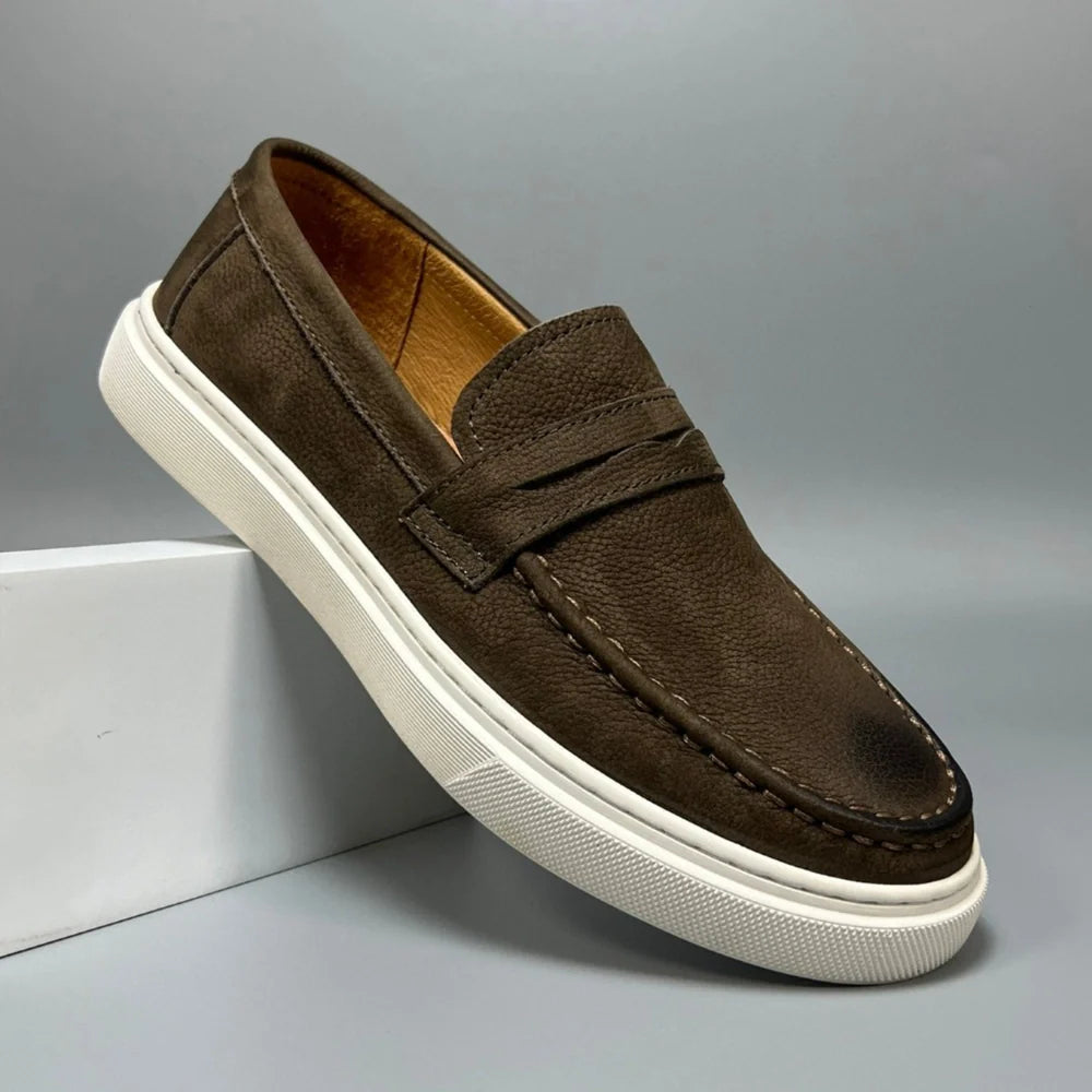 UrbanEdge Genuine Leather Sneakers