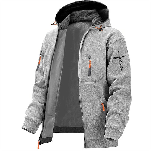 Men’s Zip-Up Hoodie – Casual Hooded Sweat Jacket with Pockets