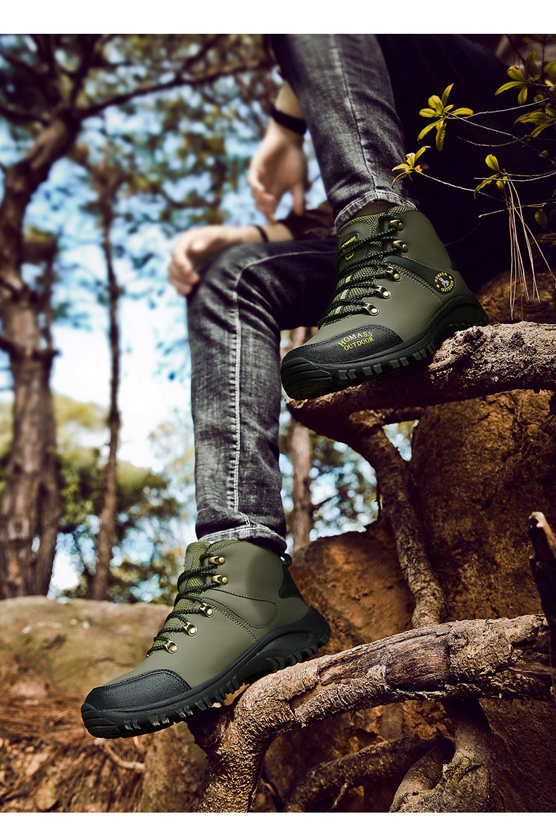 Men's Mid Height Steel Toe Waterproof Hiking Boots