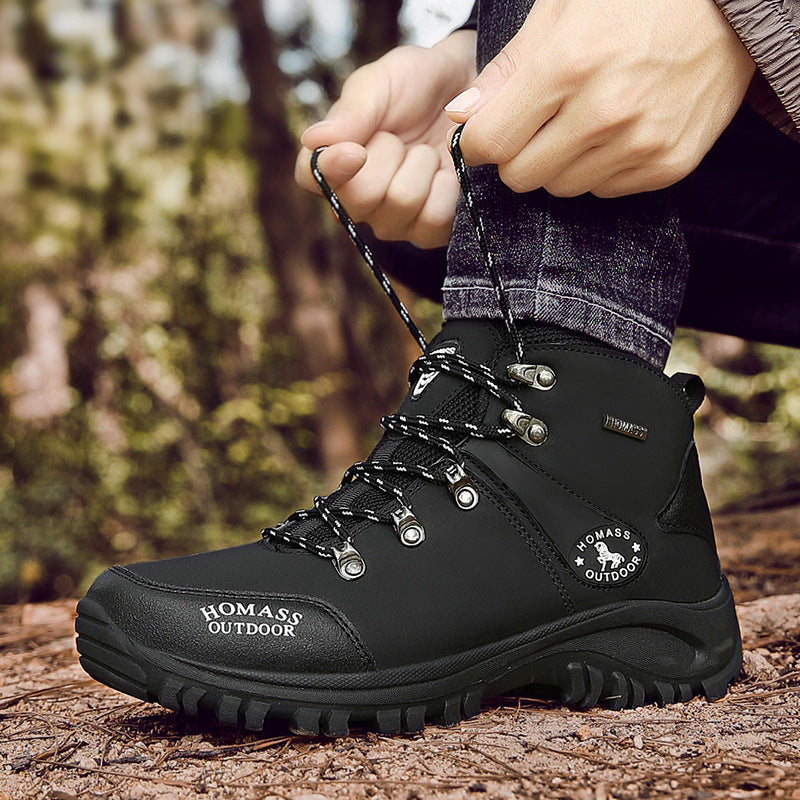 Men's Mid Height Steel Toe Waterproof Hiking Boots