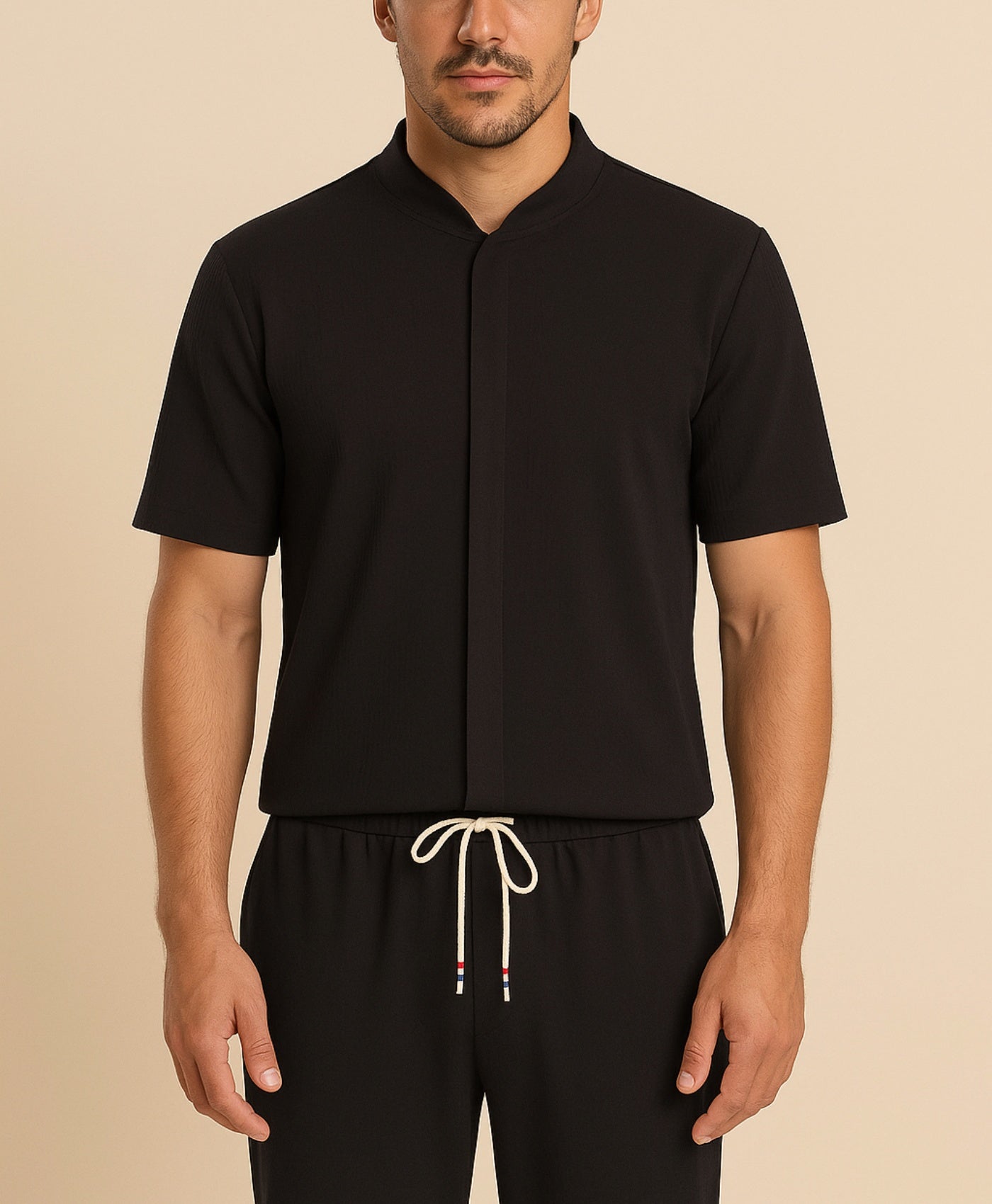 Black Tropez Summer Set | Lightweight Men's 2-Piece Outfit