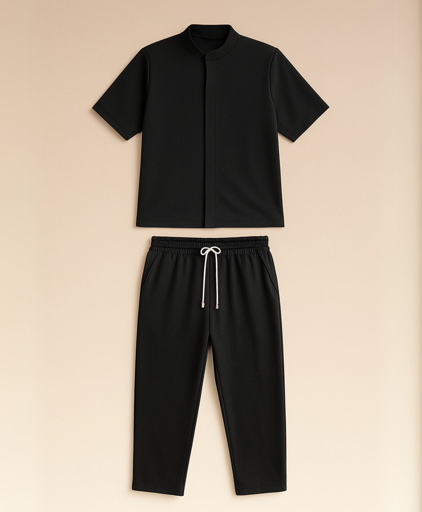 Black Tropez Summer Set | Lightweight Men's 2-Piece Outfit