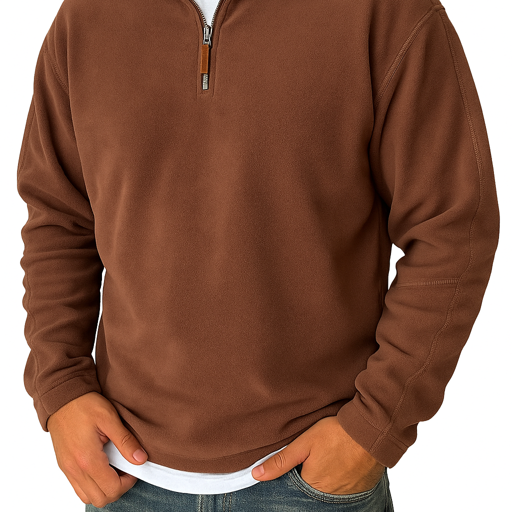 Retro Half-zip Stand Collar Sweatshirt Sweater