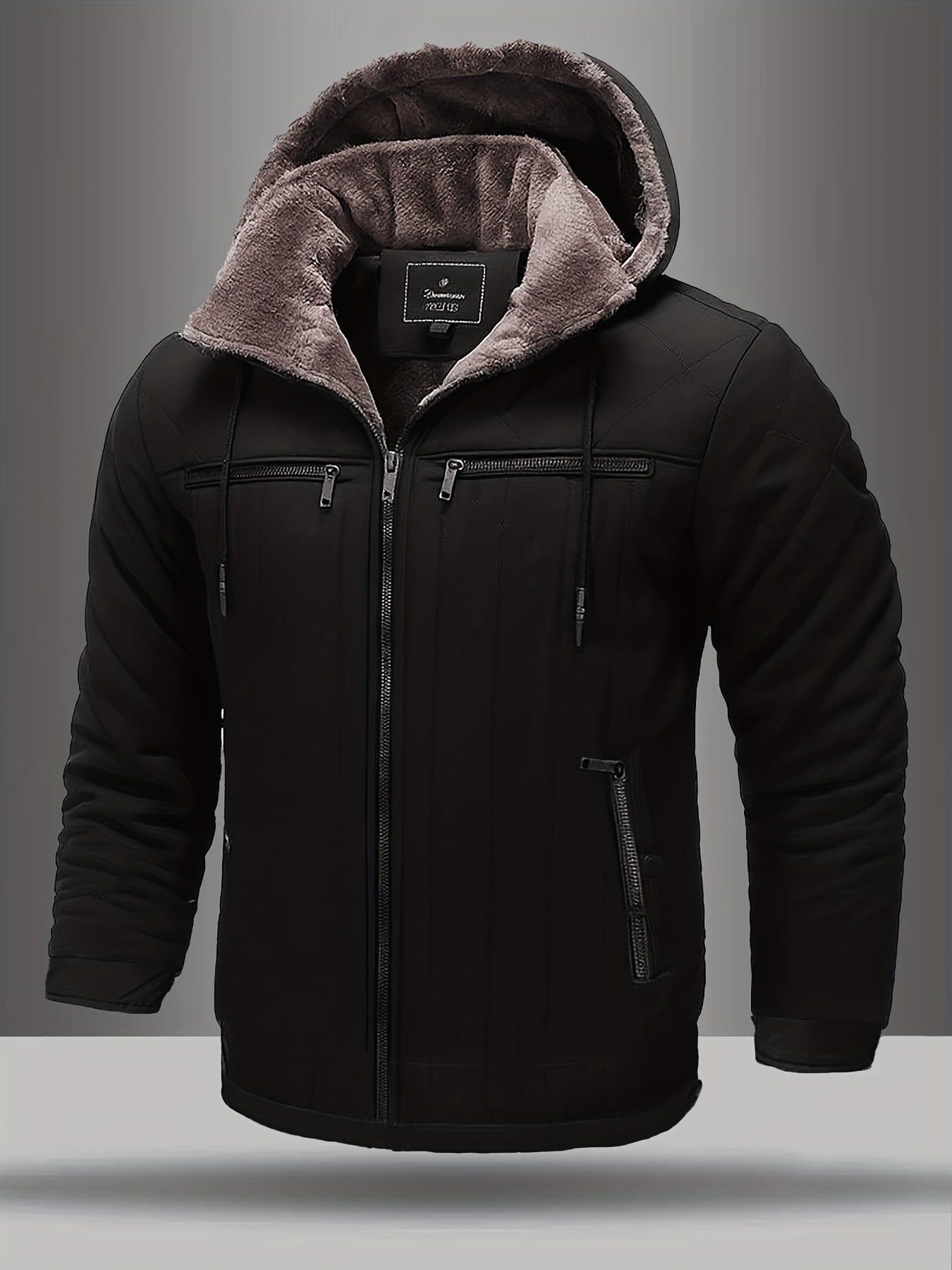 Men’s Heavyweight Winter Jacket – Thermal Insulated Hooded Coat for Cold Weather