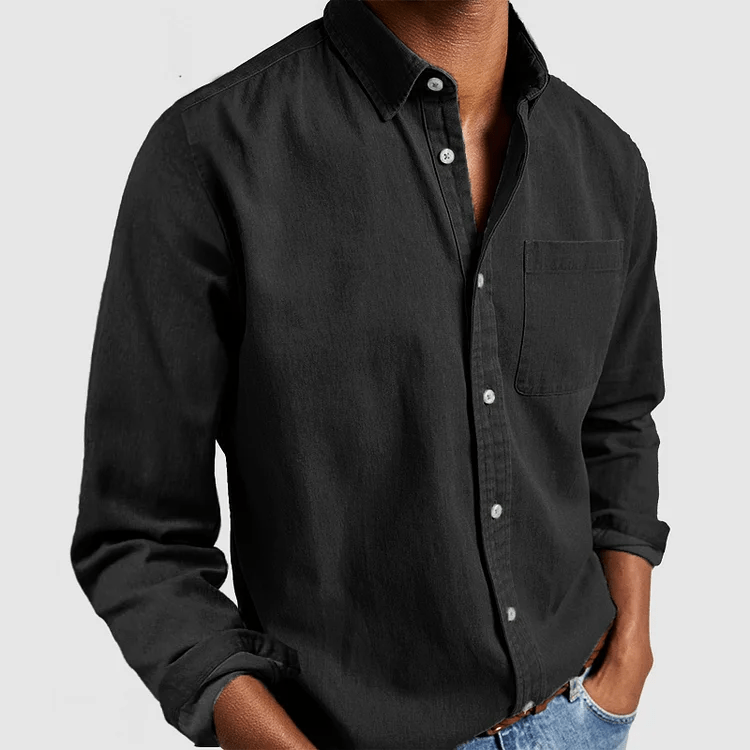 Dennis Men’s Casual Shirt – Classic Long Sleeve Button-Up for Everyday Wear