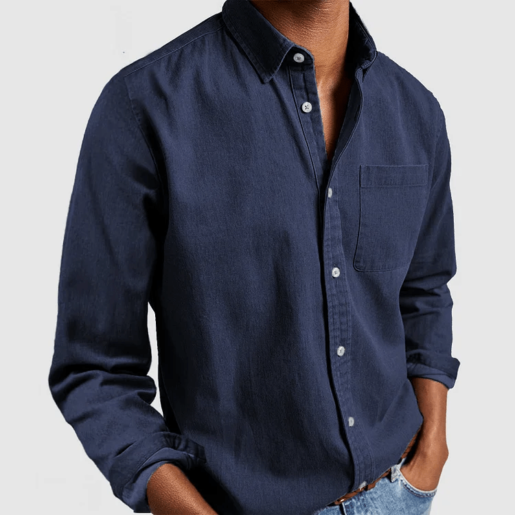Dennis Men’s Casual Shirt – Classic Long Sleeve Button-Up for Everyday Wear
